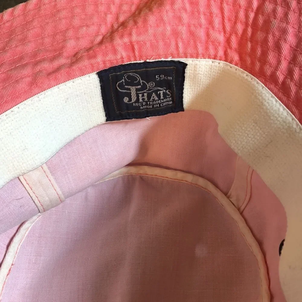 Sanibel Island coral bucket hat-size large